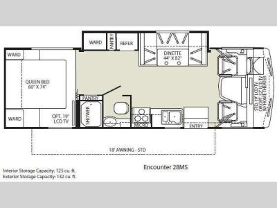 Floorplan - 2010 Fleetwood RV Encounter 28MS