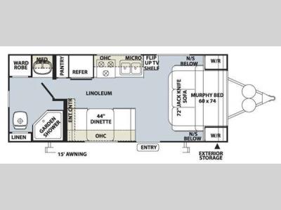 Floorplan - 2010 Forest River RV Rockwood Mini Lite 2304