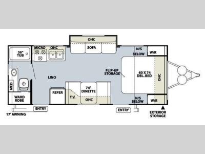 Floorplan - 2010 Forest River RV Rockwood Mini Lite 2502S