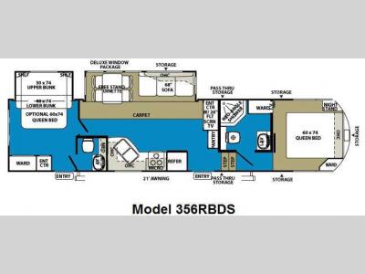 Floorplan - 2010 Forest River RV Wildwood Heritage Glenn 356RBDS