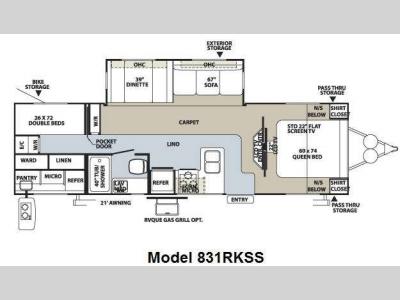 Floorplan - 2010 Forest River RV Flagstaff Classic Super Lite 831RKSS