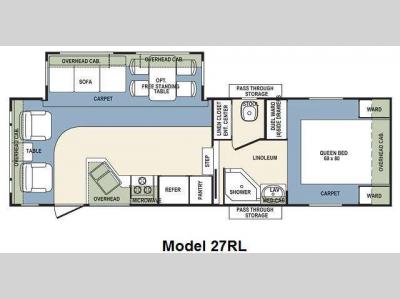 Floorplan - 2011 Forest River RV Wildcat 27RL