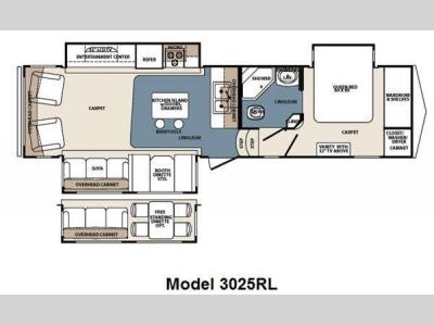 Floorplan - 2011 Forest River RV Blue Ridge 3025RL