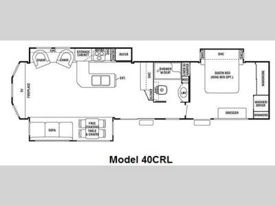 Floorplan - 2011 Forest River RV Cedar Creek Cottage 40CRL