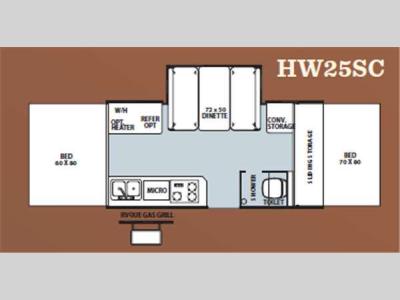 Floorplan - 2011 Forest River RV Flagstaff High Wall HW25SC
