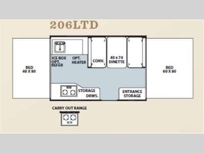 Floorplan - 2011 Forest River RV Flagstaff MAC LTD Series 206LTD