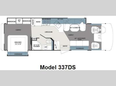 Floorplan - 2011 Forest River RV Georgetown 337DS