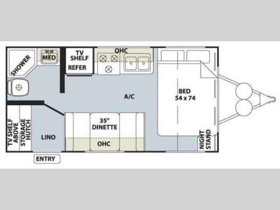 Floorplan - 2011 Forest River RV Rockwood Mini Lite 1809