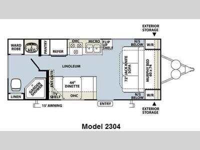Floorplan - 2011 Forest River RV Rockwood Mini Lite 2304