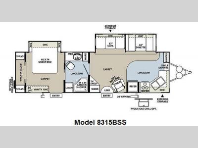 Floorplan - 2011 Forest River RV Rockwood Signature Ultra Lite 8315BSS