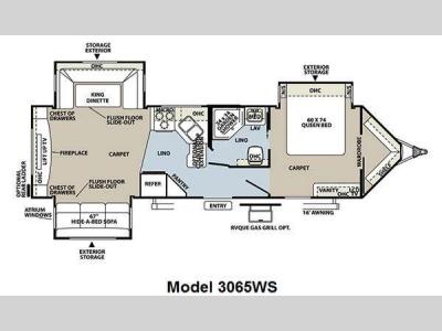 Floorplan - 2011 Forest River RV Rockwood Wind Jammer 3065W