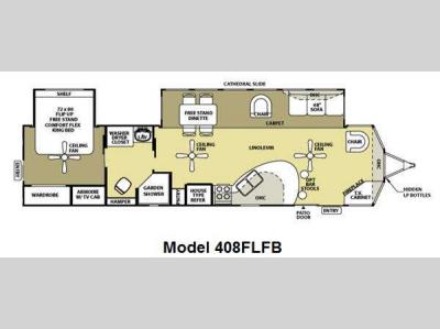 Floorplan - 2011 Forest River RV Salem Grand Villa 408FLFB