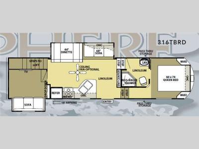 Floorplan - 2011 Forest River RV Salem Hemisphere 316TBRD