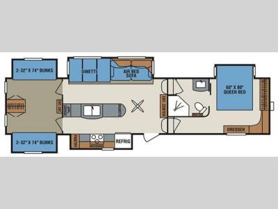 Floorplan - 2011 KZ Durango D355BH