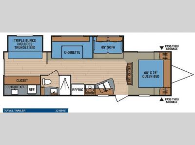 Floorplan - 2011 KZ Spree 321BHS