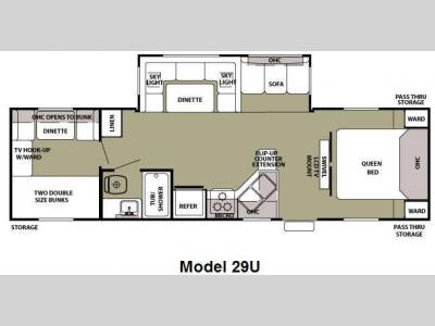 Floorplan - 2011 Forest River RV Cherokee 29U