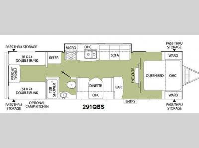 Floorplan - 2011 Coachmen RV Freedom Express 291QBS