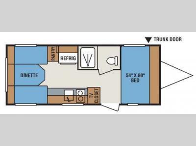 Floorplan - 2010 KZ Sportsmen Classic 19SB
