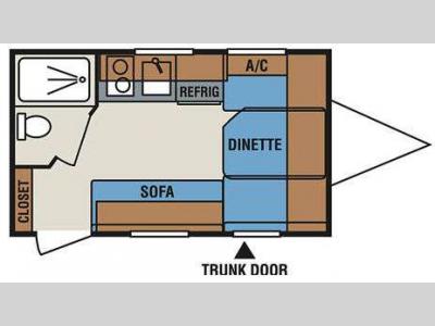 Floorplan - 2011 KZ Sportsmen Classic 14RB