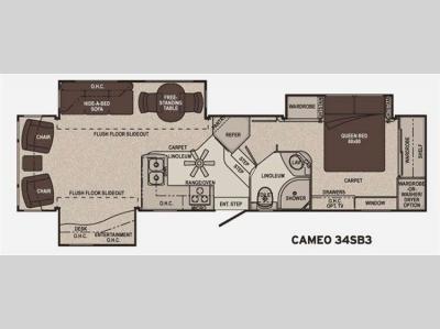Floorplan - 2011 Carriage Cameo 34SB3