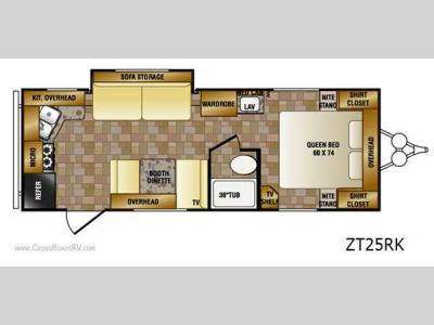 Floorplan - 2011 CrossRoads RV Zinger ZT25RK