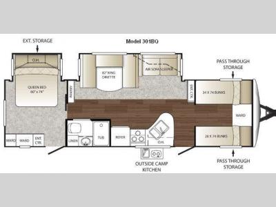 Floorplan - 2011 Keystone RV Outback 301BQ