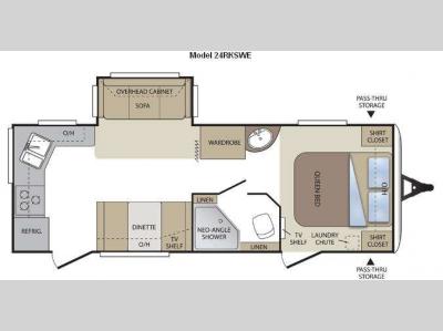 Floorplan - 2011 Keystone RV Cougar 24RKSWE