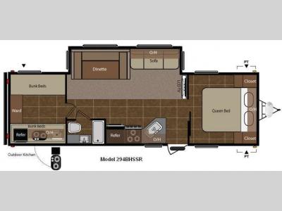 Floorplan - 2011 Keystone RV Springdale 294BHSSR
