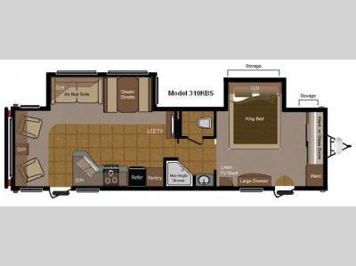 Floorplan - 2011 Keystone RV Sprinter 310KBS