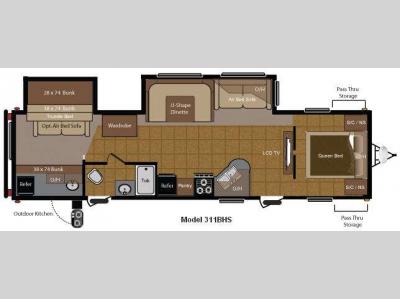 Floorplan - 2011 Keystone RV Sprinter 311BHS