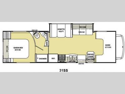 Floorplan - 2011 Coachmen RV Freelander 31SS