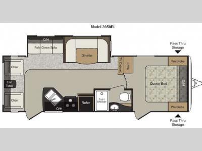 Floorplan - 2011 Keystone RV Passport 2850RL Grand Touring