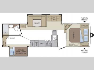 Floorplan - 2011 Keystone RV Cougar X-Lite 30BHSWE