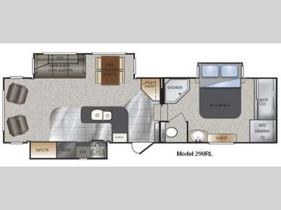 Floorplan - 2011 Keystone RV Avalanche 290RL