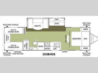 Floorplan - 2011 Coachmen RV Freedom Express 292BHDS