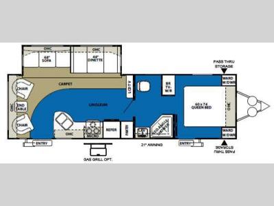 Floorplan - 2011 Forest River RV Wildwood 28RLSS