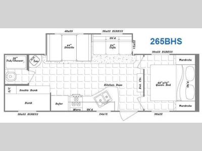 Floorplan - 2011 Gulf Stream RV Kingsport 265 BHS