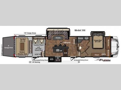 Floorplan - 2011 Keystone RV Fuzion 398