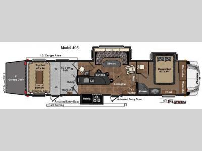 Floorplan - 2011 Keystone RV Fuzion 405