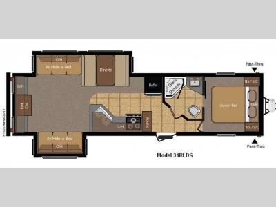 Floorplan - 2011 Keystone RV Hornet 31RLDS