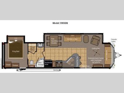 Floorplan - 2011 Keystone RV Retreat 39FDEN