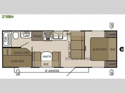 Floorplan - 2011 Starcraft  Autumn Ridge 278BH