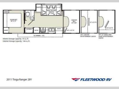 Floorplan - 2011 Fleetwood RV Tioga Ranger 28Y