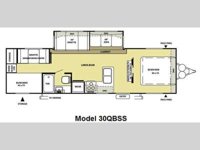 Floorplan - 2010 Forest River RV Salem 30QBSS