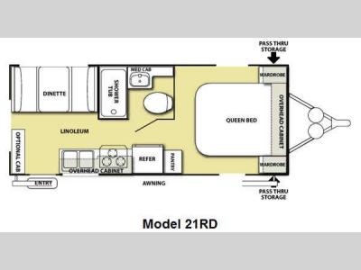 Floorplan - 2011 Forest River RV Salem 21RD