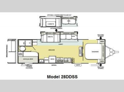 Floorplan - 2011 Forest River RV Salem 28DDSS