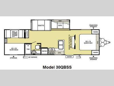 Floorplan - 2011 Forest River RV Salem 30QBSS