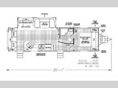 Floorplan - 2011 EverGreen RV Ever-Lite 35RL-DS