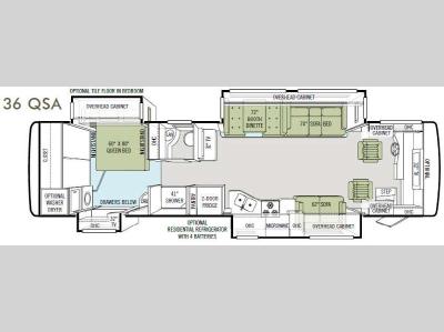 Floorplan - 2011 Tiffin Motorhomes Allegro RED 36 QSA