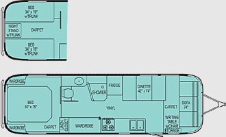 Floorplan - 2005 Airstream RV Classic 31 Dinette